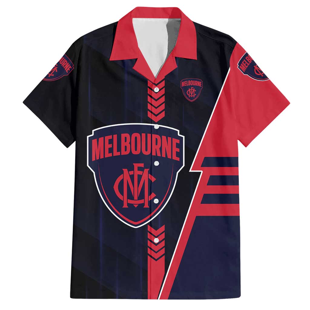 Personalized Melbourne Demons Hawaiian Shirt Modern Geometric Sports Graphic Style