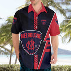 Personalized Melbourne Demons Hawaiian Shirt Modern Geometric Sports Graphic Style