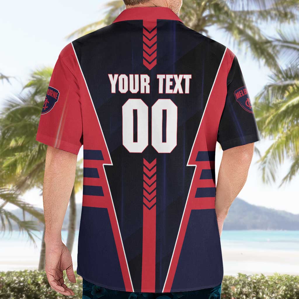 Personalized Melbourne Demons Hawaiian Shirt Modern Geometric Sports Graphic Style