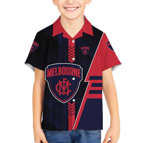 Personalized Melbourne Demons Hawaiian Shirt Modern Geometric Sports Graphic Style