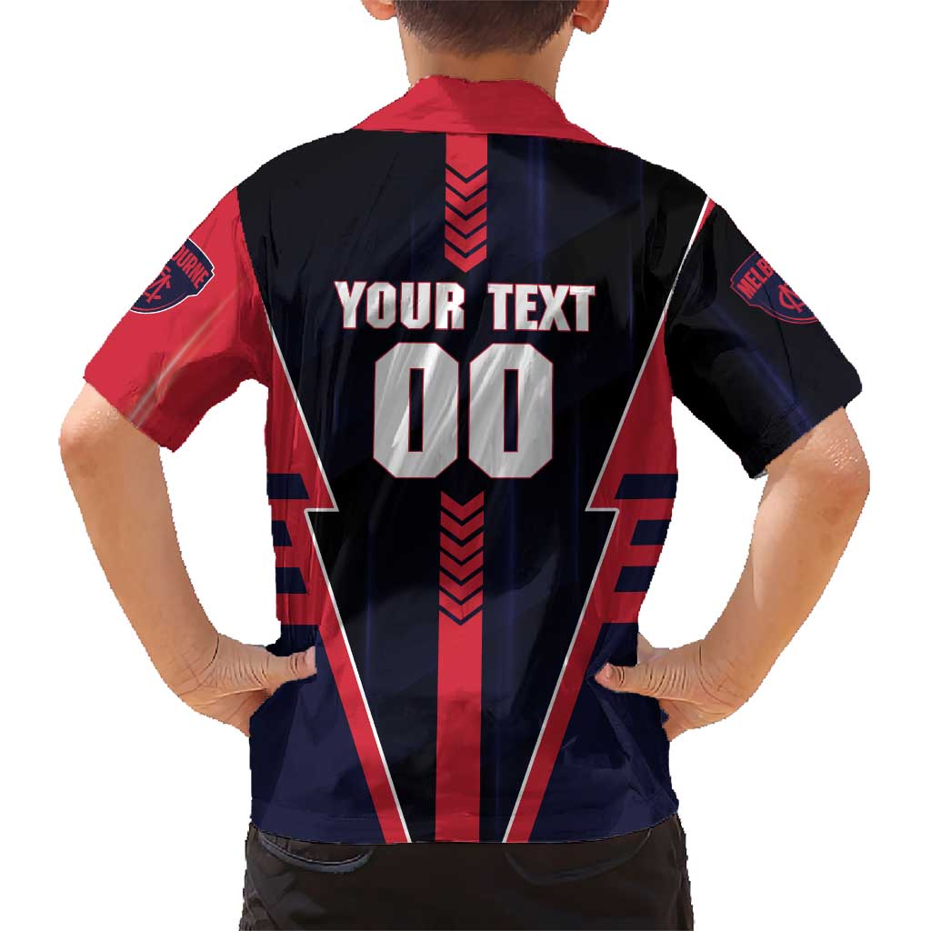 Personalized Melbourne Demons Hawaiian Shirt Modern Geometric Sports Graphic Style
