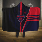 Melbourne Demons Hooded Blanket Modern Geometric Sports Graphic Style