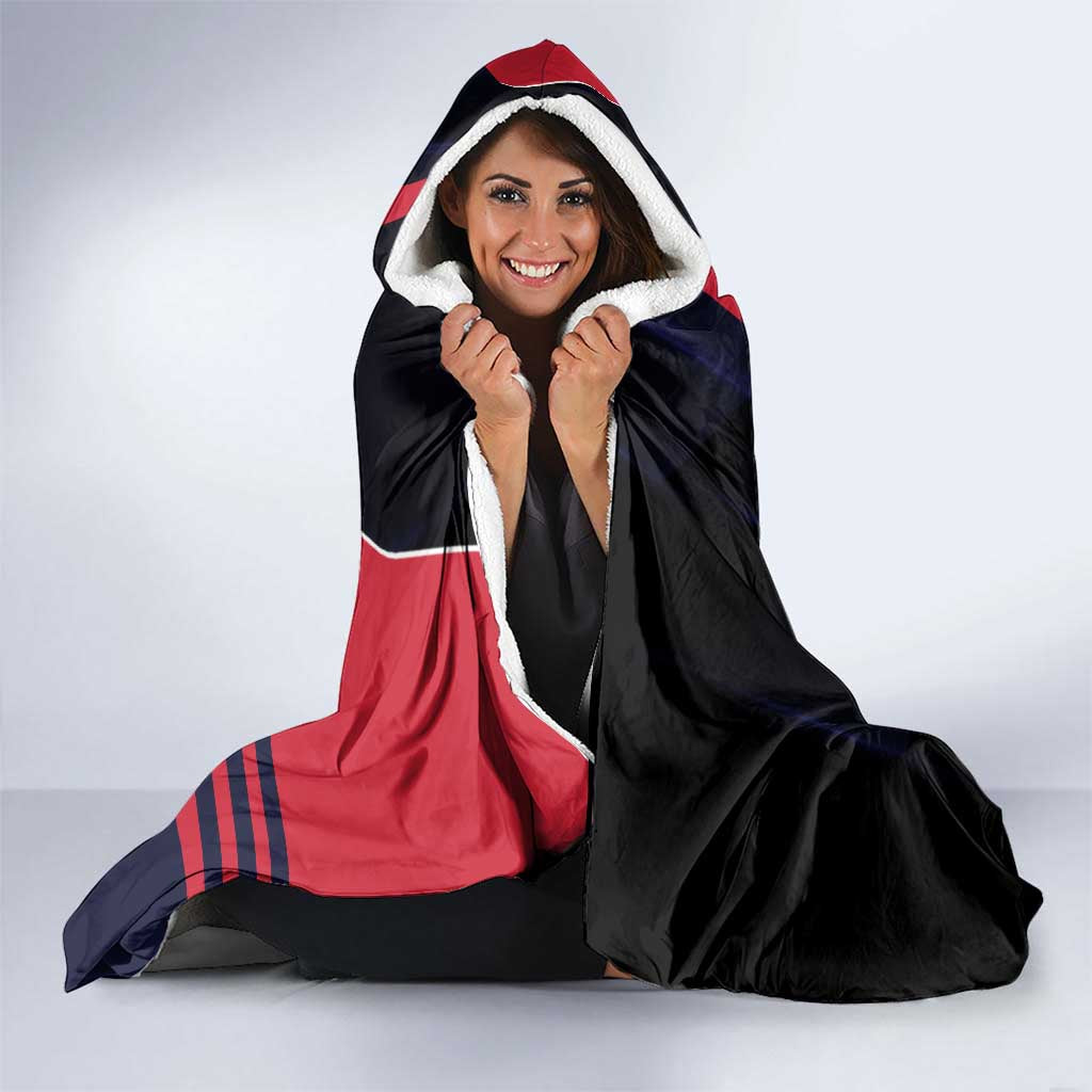 Melbourne Demons Hooded Blanket Modern Geometric Sports Graphic Style