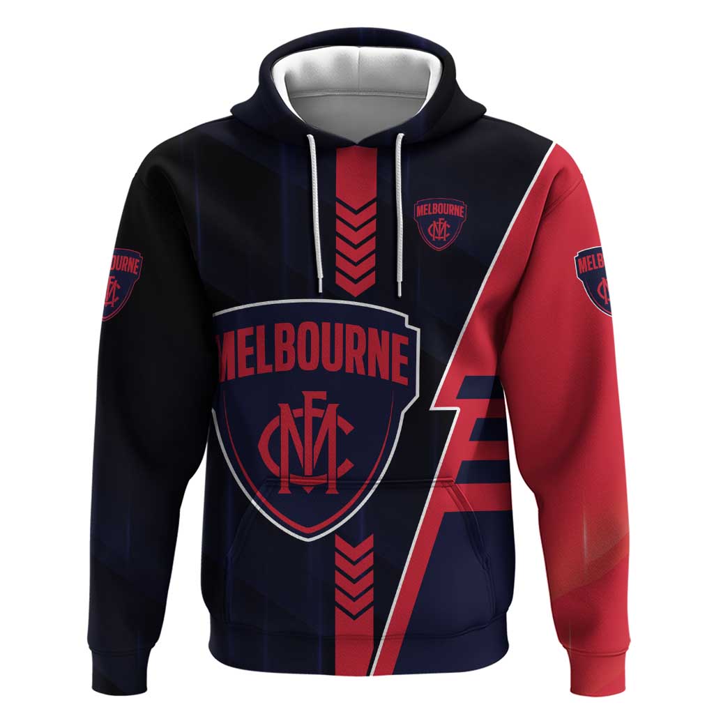 Personalized Melbourne Demons Hoodie Modern Geometric Sports Graphic Style