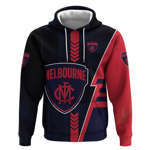 Personalized Melbourne Demons Hoodie Modern Geometric Sports Graphic Style