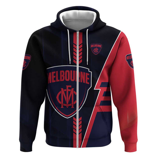 Personalized Melbourne Demons Hoodie Modern Geometric Sports Graphic Style