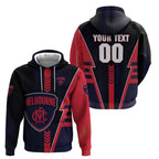 Personalized Melbourne Demons Hoodie Modern Geometric Sports Graphic Style