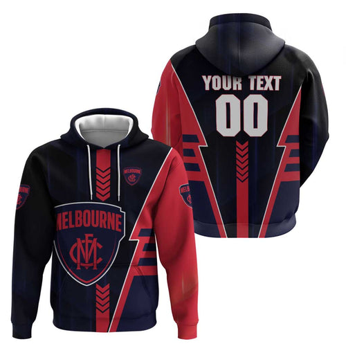 Personalized Melbourne Demons Hoodie Modern Geometric Sports Graphic Style