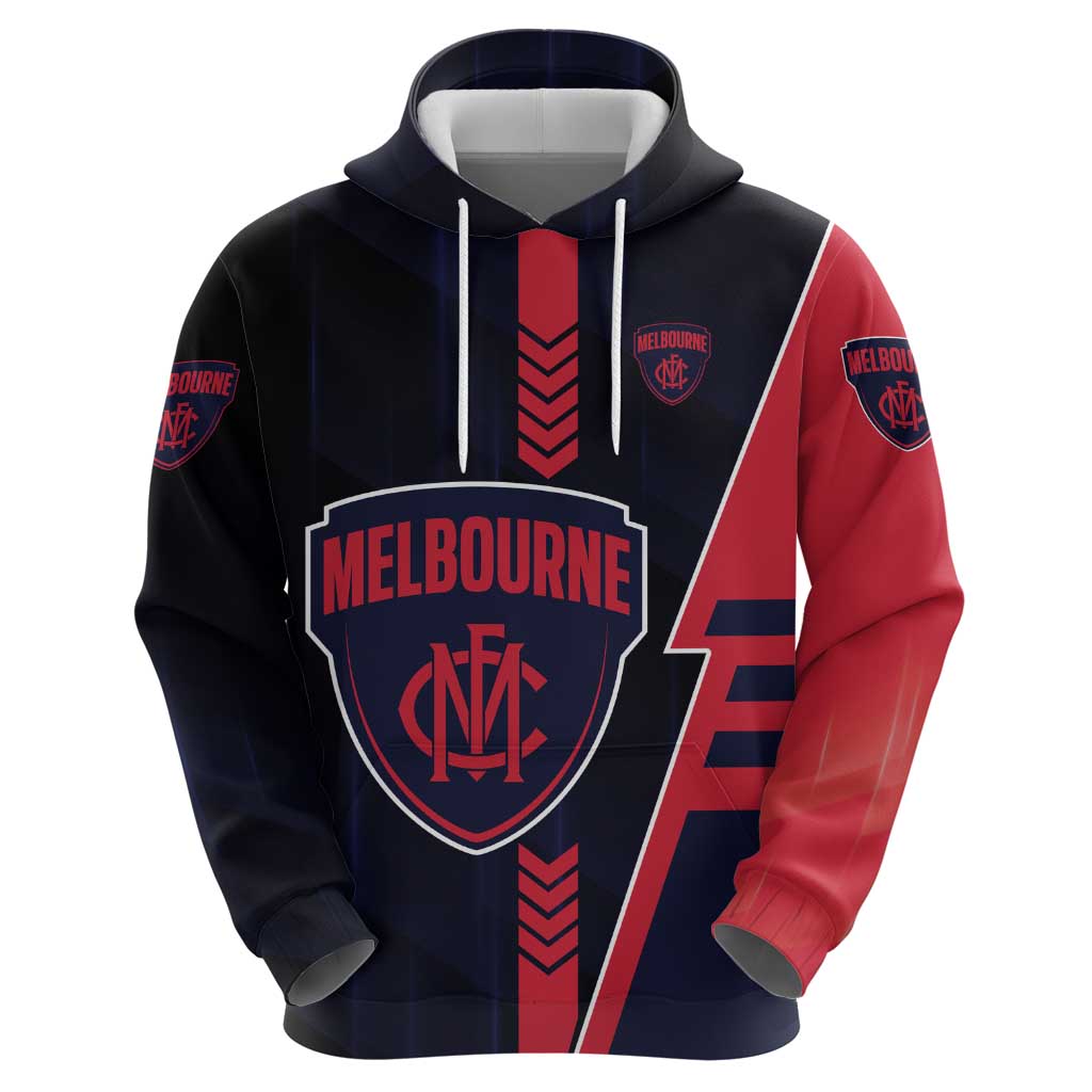Personalized Melbourne Demons Hoodie Modern Geometric Sports Graphic Style