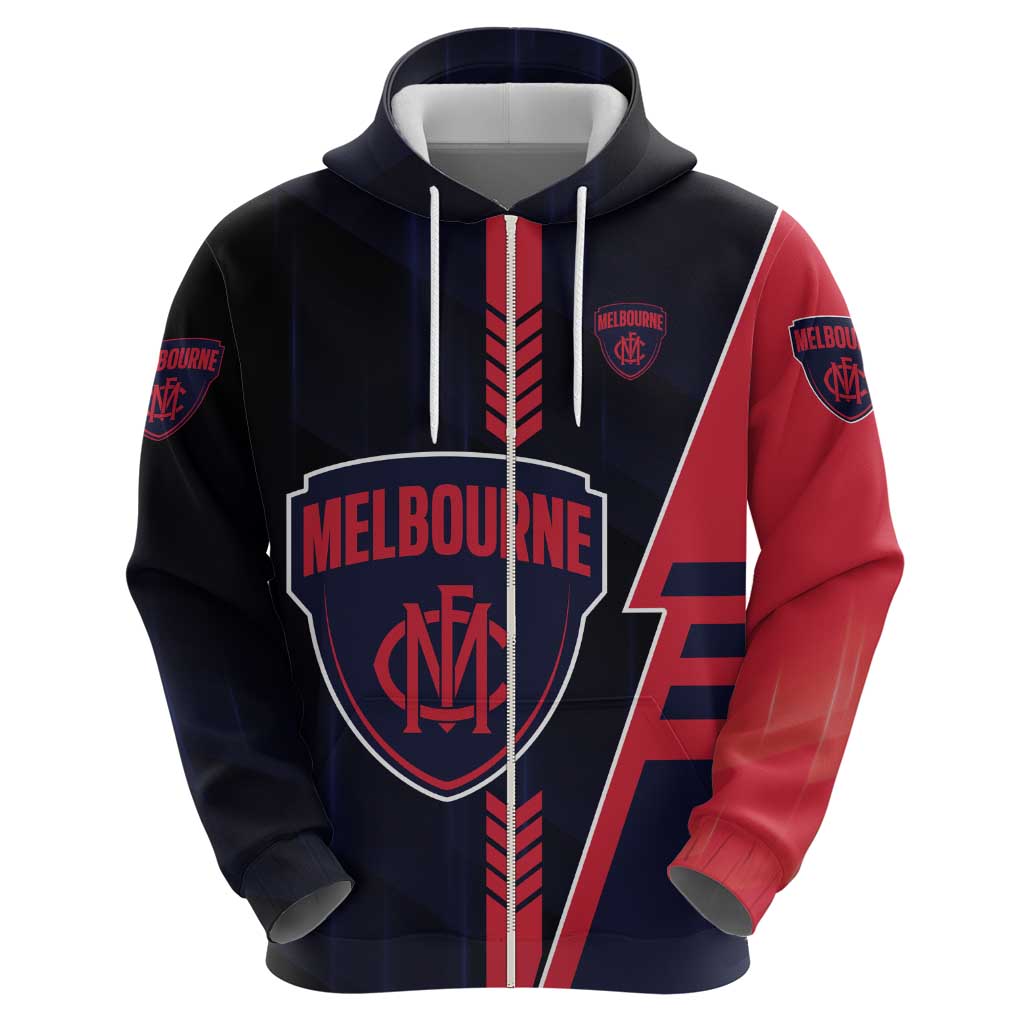 Personalized Melbourne Demons Hoodie Modern Geometric Sports Graphic Style