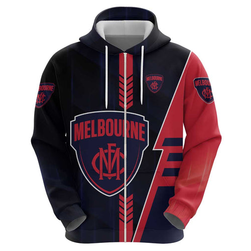 Personalized Melbourne Demons Hoodie Modern Geometric Sports Graphic Style