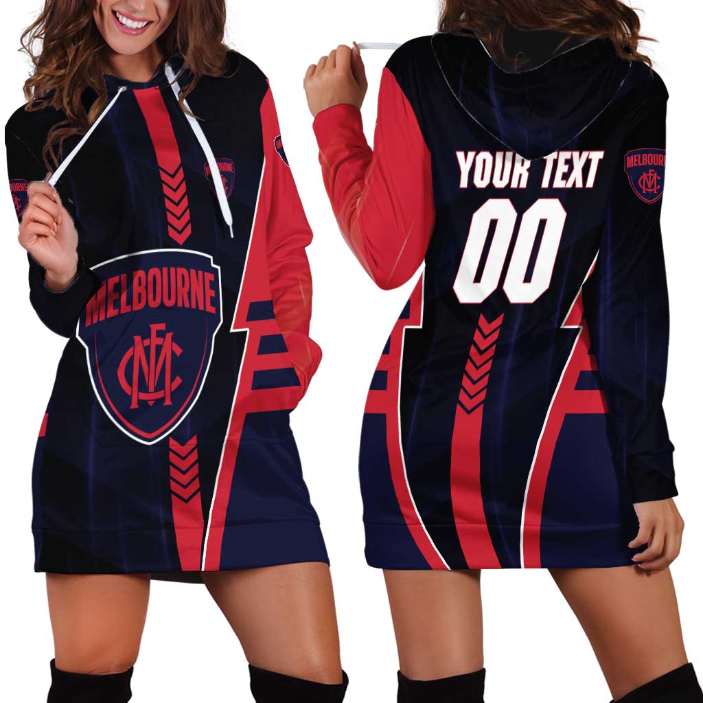 Personalized Melbourne Demons Hoodie Dress Modern Geometric Sports Graphic Style