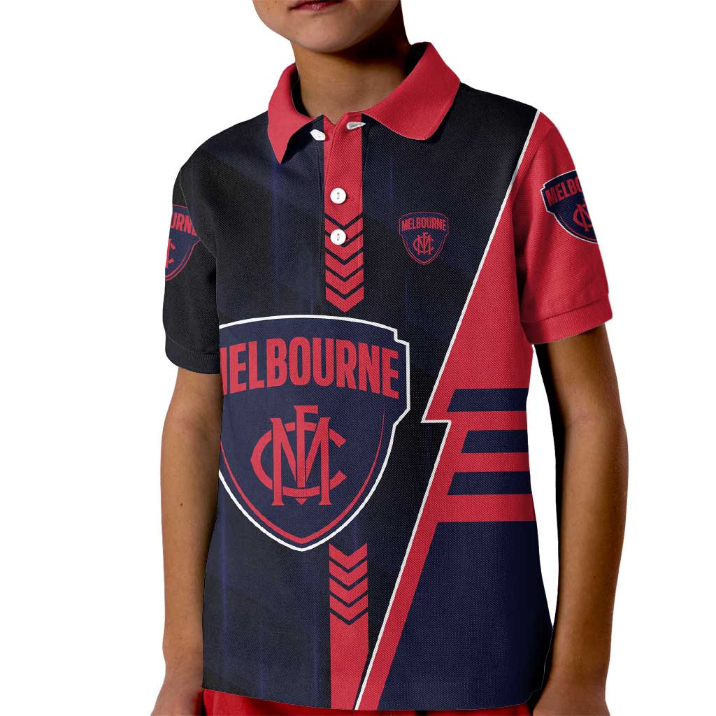 Personalized Melbourne Demons Kid Polo Shirt Modern Geometric Sports Graphic Style