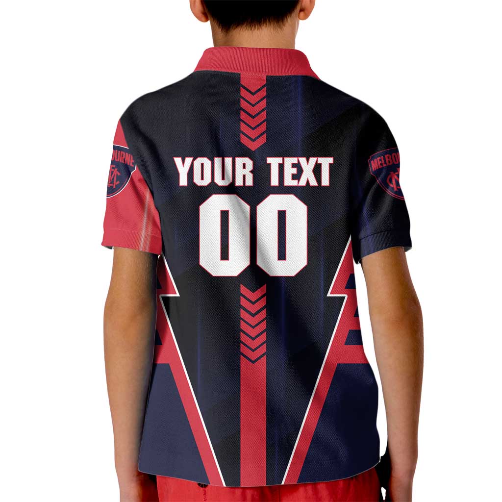 Personalized Melbourne Demons Kid Polo Shirt Modern Geometric Sports Graphic Style