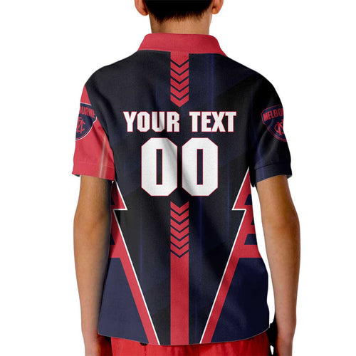 Personalized Melbourne Demons Kid Polo Shirt Modern Geometric Sports Graphic Style