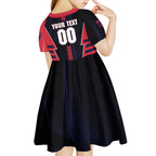 Personalized Melbourne Demons Kid Short Sleeve Dress Modern Geometric Sports Graphic Style