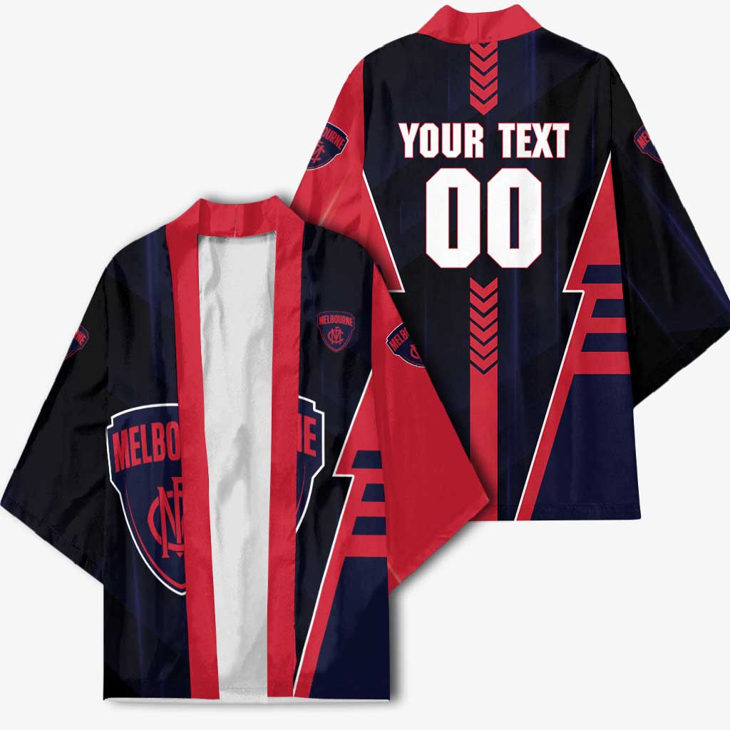 Personalized Melbourne Demons Kimono Modern Geometric Sports Graphic Style