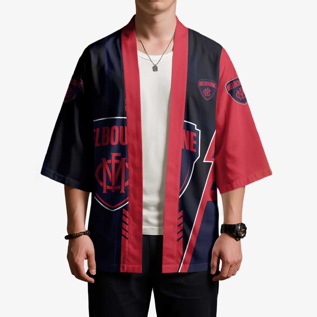 Personalized Melbourne Demons Kimono Modern Geometric Sports Graphic Style