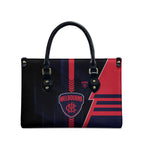 Melbourne Demons Leather Bag Modern Geometric Sports Graphic Style