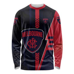 Personalized Melbourne Demons Long Sleeve Shirt Modern Geometric Sports Graphic Style