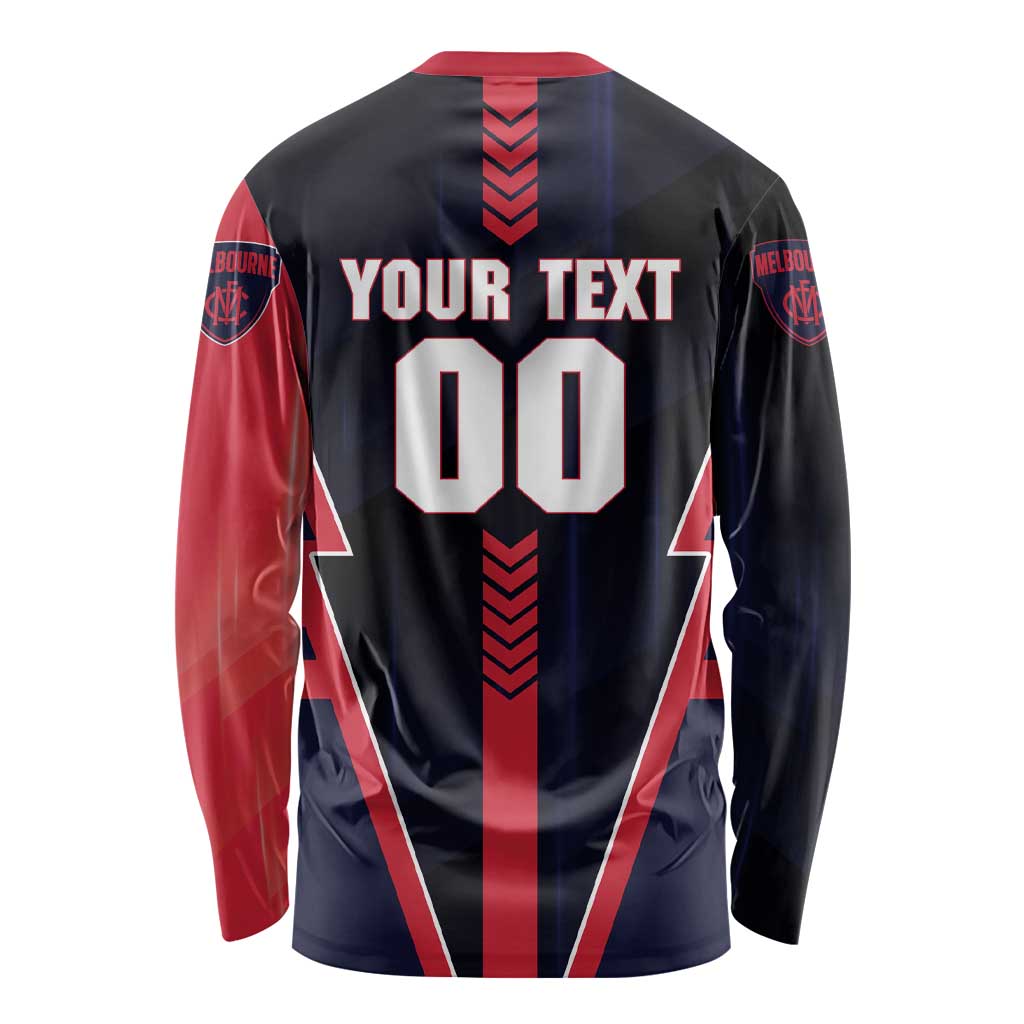 Personalized Melbourne Demons Long Sleeve Shirt Modern Geometric Sports Graphic Style