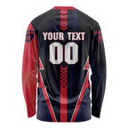 Personalized Melbourne Demons Long Sleeve Shirt Modern Geometric Sports Graphic Style