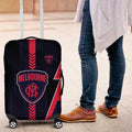 Melbourne Demons Luggage Cover Modern Geometric Sports Graphic Style