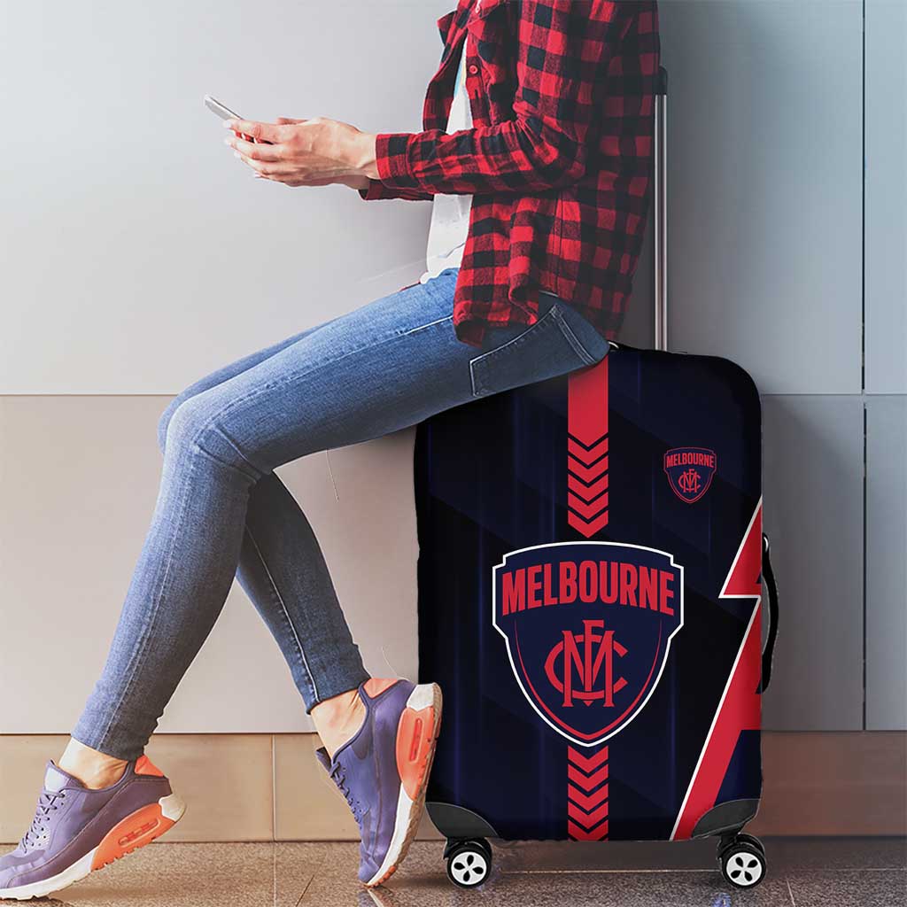Melbourne Demons Luggage Cover Modern Geometric Sports Graphic Style