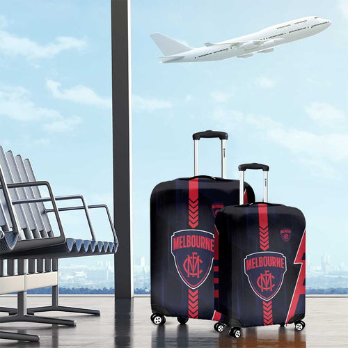 Melbourne Demons Luggage Cover Modern Geometric Sports Graphic Style