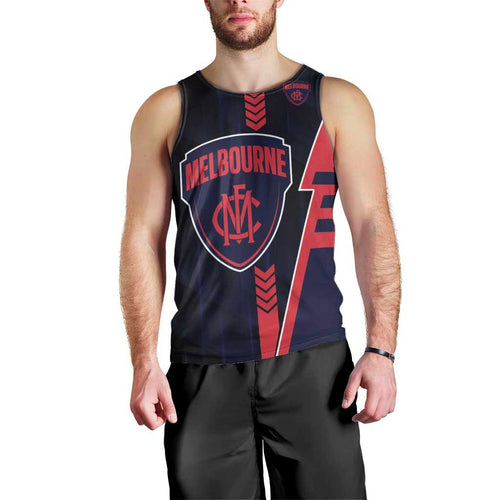 Personalized Melbourne Demons Men Tank Top Modern Geometric Sports Graphic Style