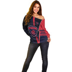 Personalized Melbourne Demons Off Shoulder Sweater Modern Geometric Sports Graphic Style
