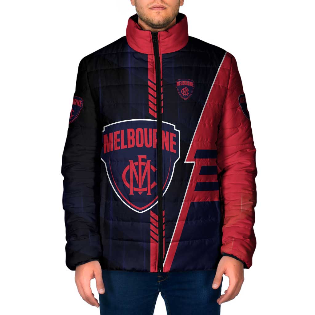 Personalized Melbourne Demons Padded Jacket Modern Geometric Sports Graphic Style