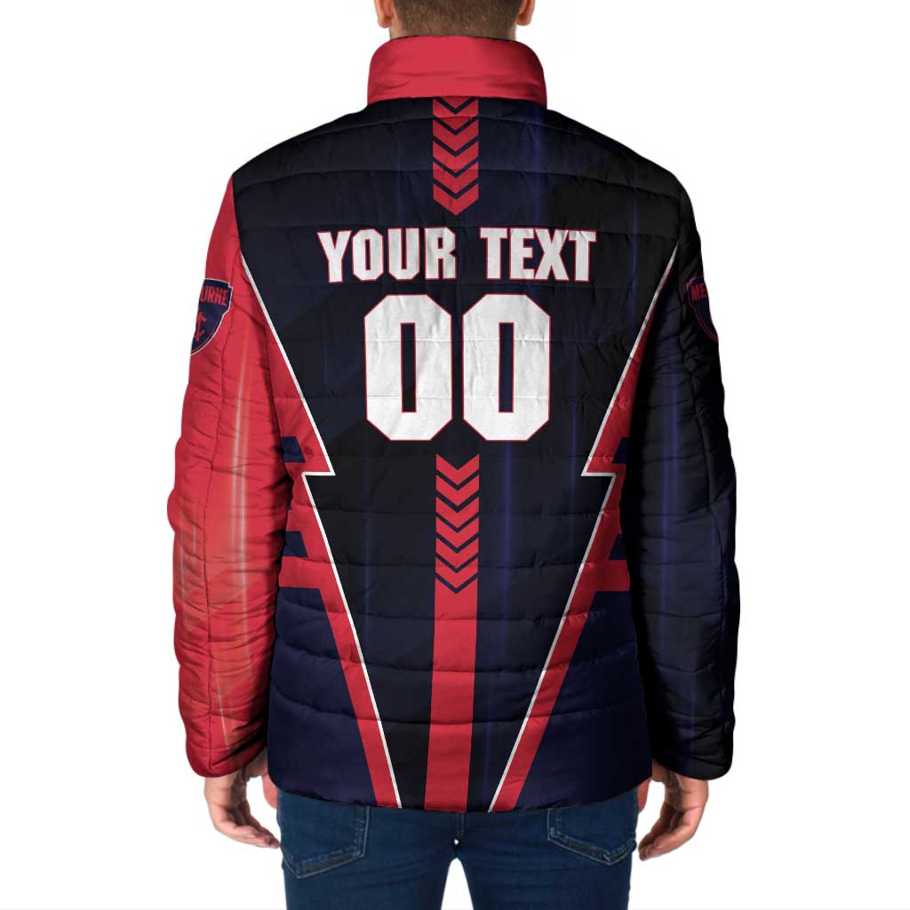 Personalized Melbourne Demons Padded Jacket Modern Geometric Sports Graphic Style