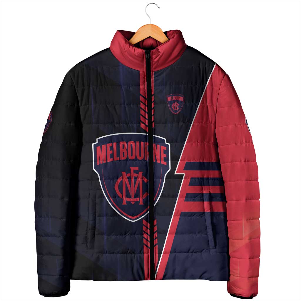 Personalized Melbourne Demons Padded Jacket Modern Geometric Sports Graphic Style