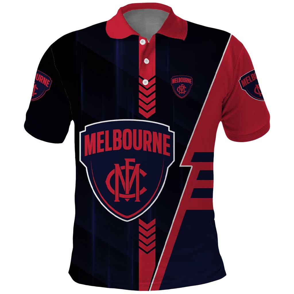 Personalized Melbourne Demons Polo Shirt Modern Geometric Sports Graphic Style