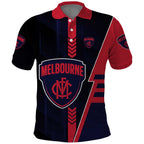 Personalized Melbourne Demons Polo Shirt Modern Geometric Sports Graphic Style