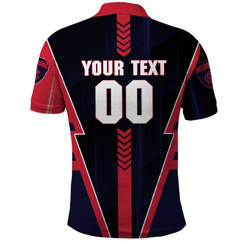 Personalized Melbourne Demons Polo Shirt Modern Geometric Sports Graphic Style
