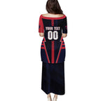 Personalized Melbourne Demons Puletasi Modern Geometric Sports Graphic Style