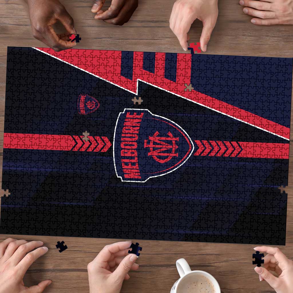 Melbourne Demons Puzzle Modern Geometric Sports Graphic Style