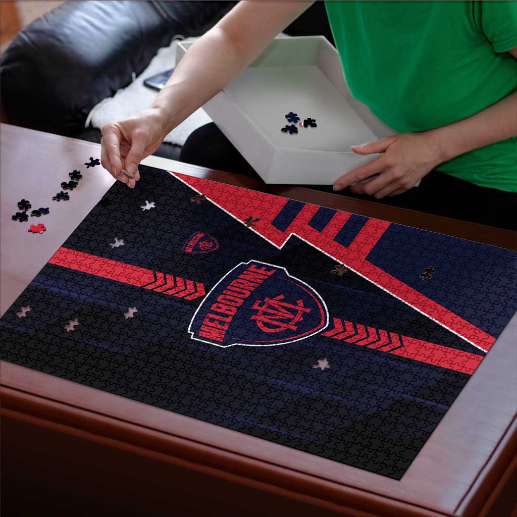 Melbourne Demons Puzzle Modern Geometric Sports Graphic Style
