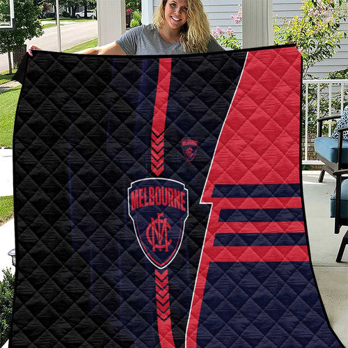 Melbourne Demons Quilt Modern Geometric Sports Graphic Style