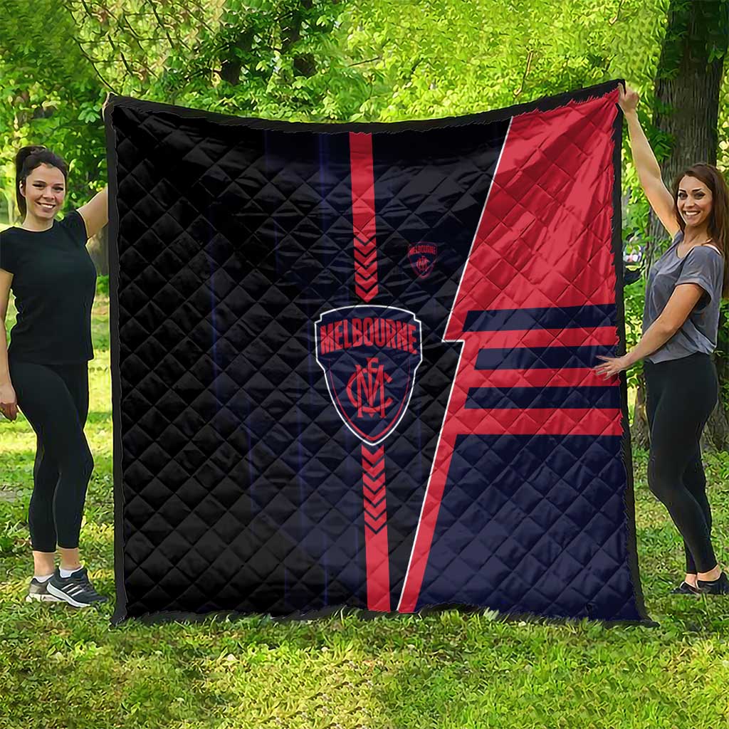 Melbourne Demons Quilt Modern Geometric Sports Graphic Style