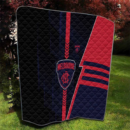 Melbourne Demons Quilt Modern Geometric Sports Graphic Style