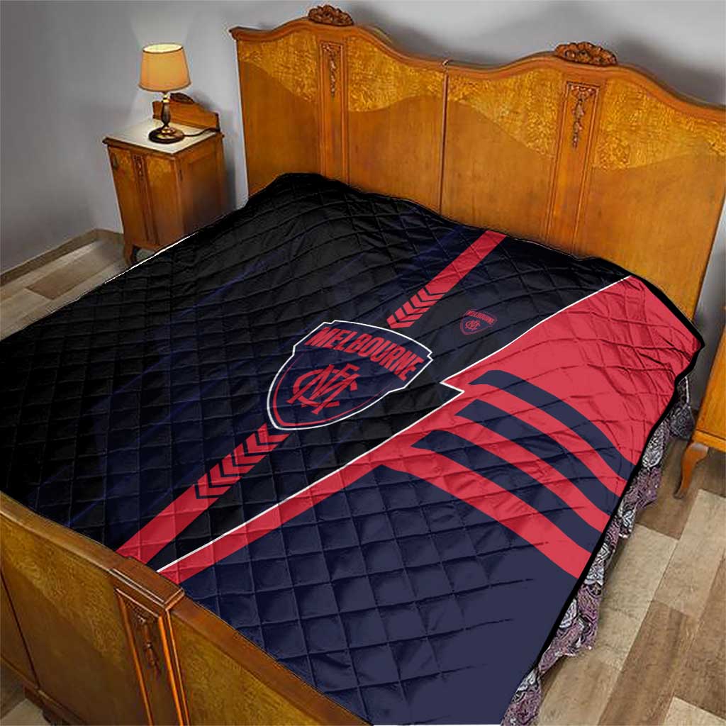 Melbourne Demons Quilt Modern Geometric Sports Graphic Style