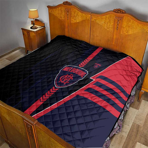 Melbourne Demons Quilt Modern Geometric Sports Graphic Style