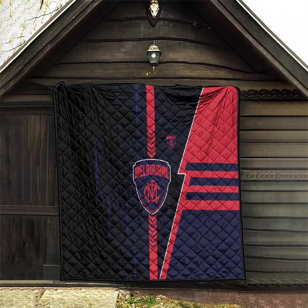 Melbourne Demons Quilt Modern Geometric Sports Graphic Style