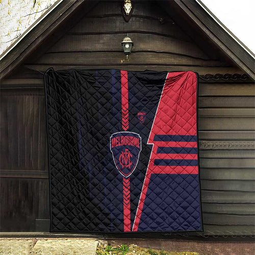 Melbourne Demons Quilt Modern Geometric Sports Graphic Style