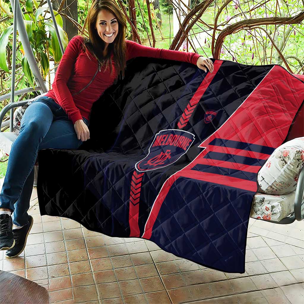 Melbourne Demons Quilt Modern Geometric Sports Graphic Style