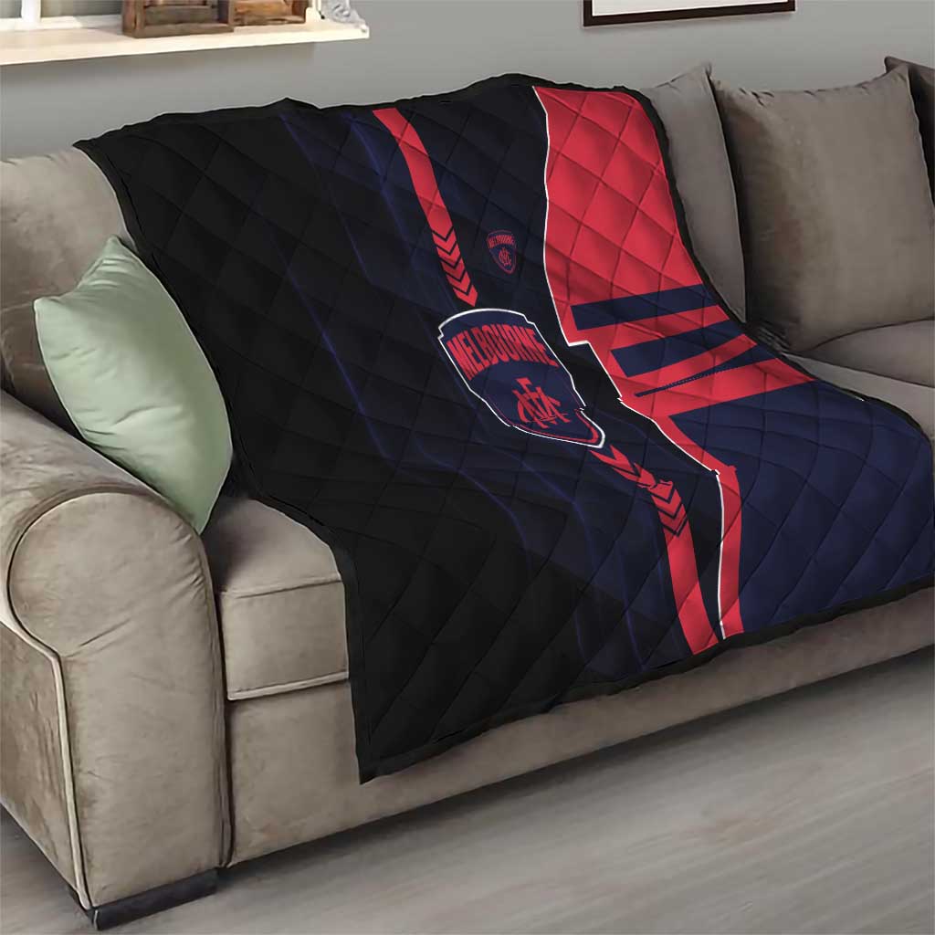 Melbourne Demons Quilt Modern Geometric Sports Graphic Style