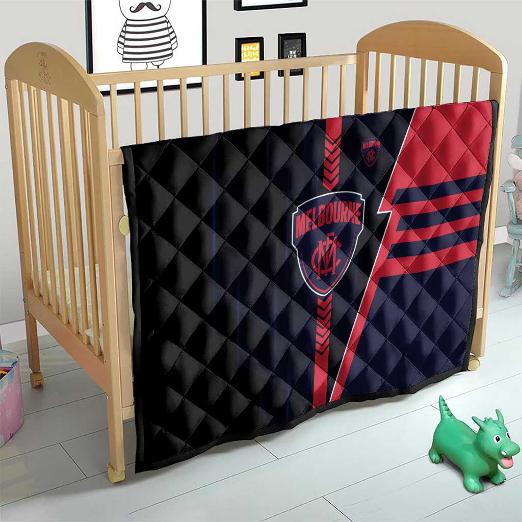 Melbourne Demons Quilt Modern Geometric Sports Graphic Style